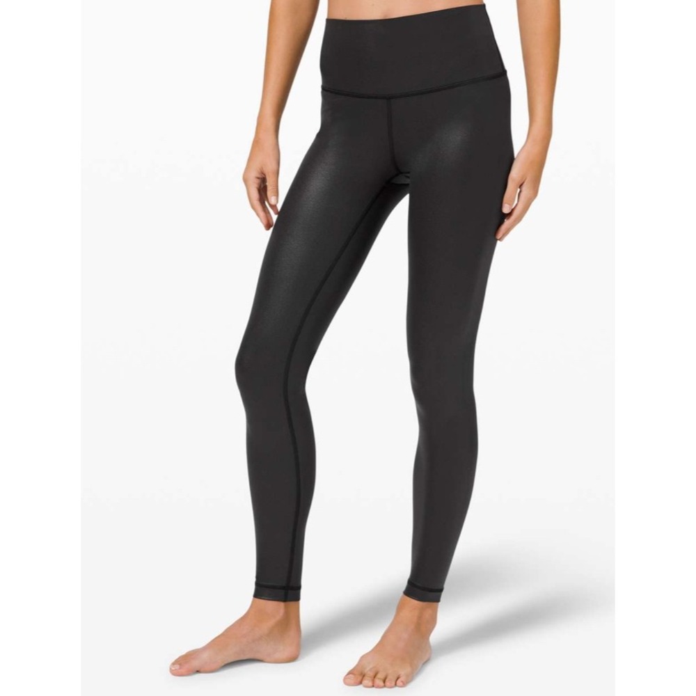 Lululemon Women's Black Foil Wunder Under High Rise Tight